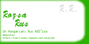 rozsa rus business card